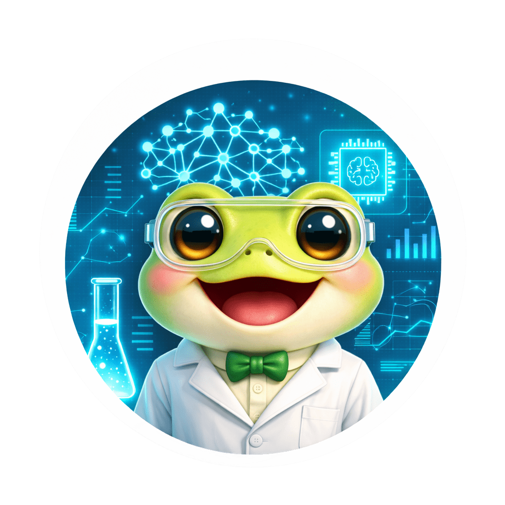 AHappy Lab Frog Scientist